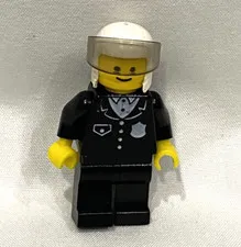 Lego City Police Officer with Helmet Minifigure