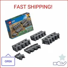 LEGO City Tracks - Train Track Expansion Set - Additional 20 Pieces Compatible w