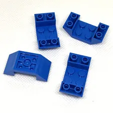 LEGO Parts - Blue, Inverted 45 4 x 2 Double Cutout - No 4871 - QTY 4