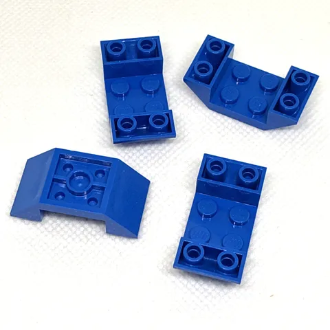 LEGO Parts - Blue, Inverted 45 4 x 2 Double Cutout - No 4871 - QTY 4