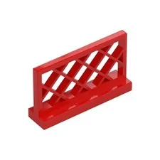 LEGO 9x Red Fence 1 x 4 x 2 Lattice inv.600