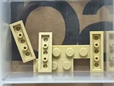 LEGO Parts - Tan Plate 1 x 3 - No 3623 - QTY 5