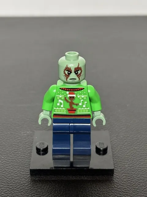 Lego Drax Minifigure Holiday Sweater Marvel Super Heroes 76231 sh0837