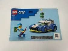 Lego City Police Car Cops & Robbers 60314 Instructional Manual Only