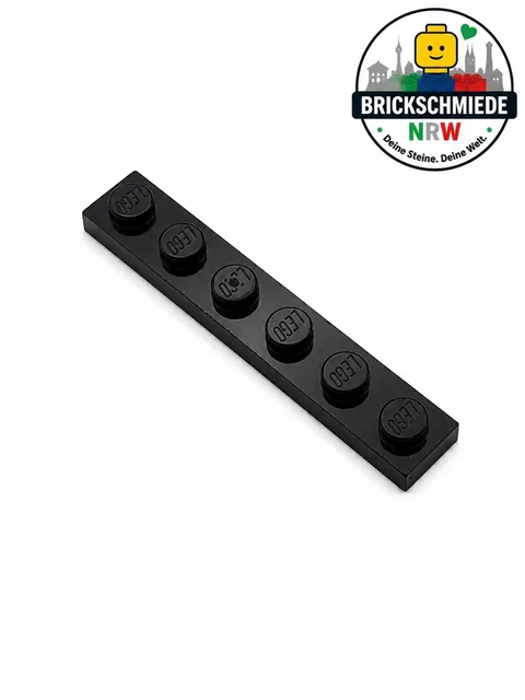 10 x LEGO ® 3666 brick plate basic brick 1x6 black black