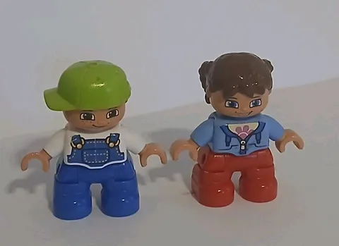 Lot of 2 Lego Toddler Duplo Figures Minifigures Boy & Girl Children Kid LOOSE