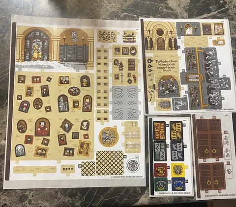 LEGO Harry Potter Hogwarts Castle 71043 Sticker Sheets 1-4