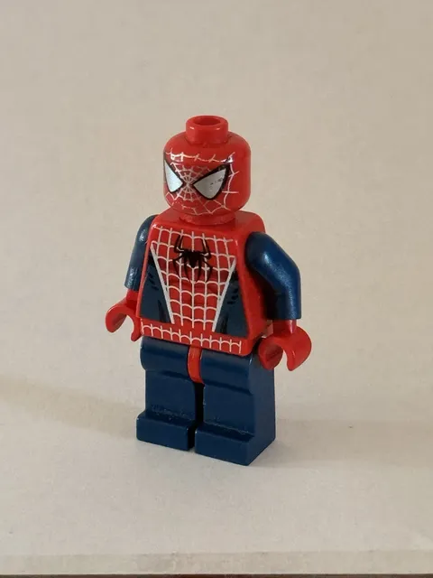 LEGO Minifigure Spiderman 2004 Vintage Rare Dark Blue Vintage Retired