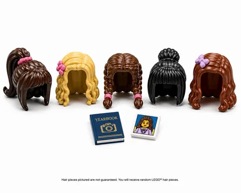 LEGO School Picture Day Hair Pack Lot of 5 Random Girls Hair Pieces