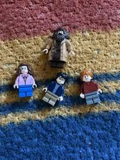 Lego Lot of 3 Harry Potter Minifigures from 75947 Hagrid's Hut Hermione Ron