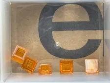 LEGO Parts - Trans-Orange Slope 30 1 x 1 x 2/3 - No 54200 - QTY 5