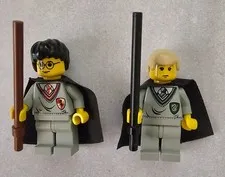 2 Lot LEGO Harry Potter & Draco Malfoy Minifigures HP036 & HP040