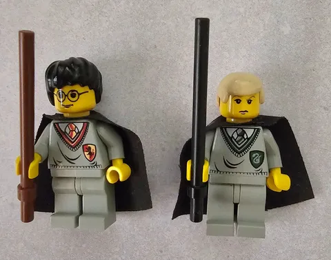 2 Lot LEGO Harry Potter & Draco Malfoy Minifigures HP036 & HP040