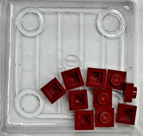 LEGO Plate 1 x 1, 3024, Dark Red, QTY 10 Free Shipping
