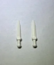 Lego Lot Of 2 Mini Short Swords Sword Weapon Castle Knight White New