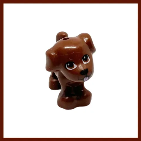 Lego Animals Dark Brown Puppy Dog Minifigure