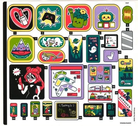 LEGO STICKER SHEET 42604 HEARTLAKE CITY SHOPPING MALL from set New