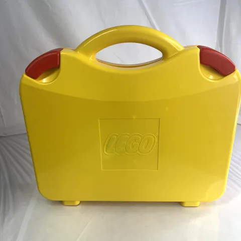 Lego Carrying Case Brief Case Storage Container Yellow with Legos