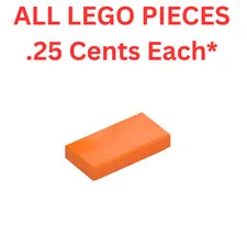 LEGO Tile 1x2 with Groove Orange 3069 - Genuine LEGO Parts Pieces Bulk
