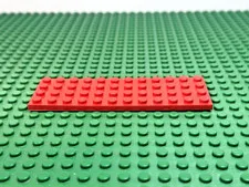 1975 LEGO Red Plate 4 x 12 'Pat Pend' Obscured 480 490 693 485 460 780 693 #3029