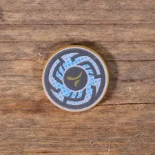 LEGO Ninjago Gold 2x2 Bottom Stud Holder Rune Designs & Blue Pixel 14769pb221
