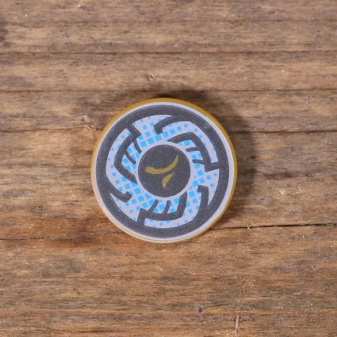 LEGO Ninjago Gold 2x2 Bottom Stud Holder Rune Designs & Blue Pixel 14769pb221
