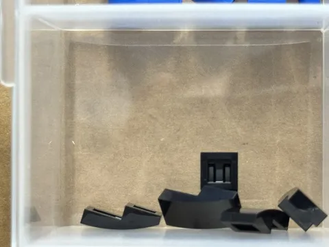 LEGO Parts - Black Slope, Curved 2 x 1 x 2/3 - No 11477 - QTY 5