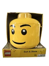 LEGO Sort & Store Large Yellow LEGO Head (KP001) Damaged Box