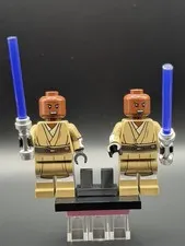 Lego Star Wars sw1205 Mace Windu - Dark Tan Legs and Printed Arms - x2