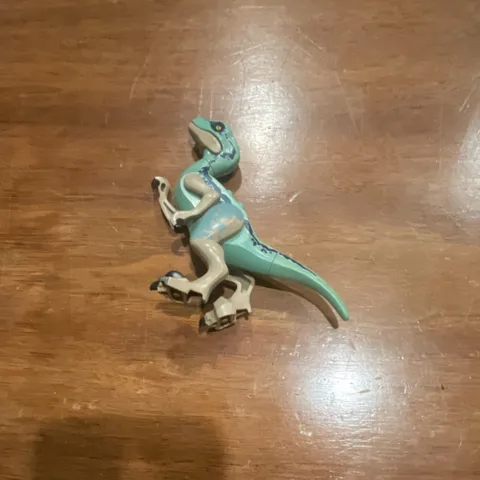 LEGO Velociraptor Printed Dinosaur Figure Light Blue/Tan/Black 1pc
