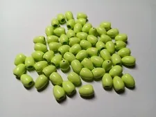 LEGO BULK LOT 62 YELLOWISH GREEN EGG WITH HOLE ON TOP #24946