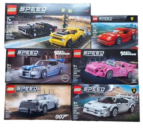 New Sealed! Lego LOT of 6 Speed Champions 75893 75890 76917 77241 76911 76908