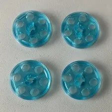 LEGO 4x NEW Technic 3x3 Wedge Belt Wheel/Pully LIGHT TRANS BLUE #65668/4185