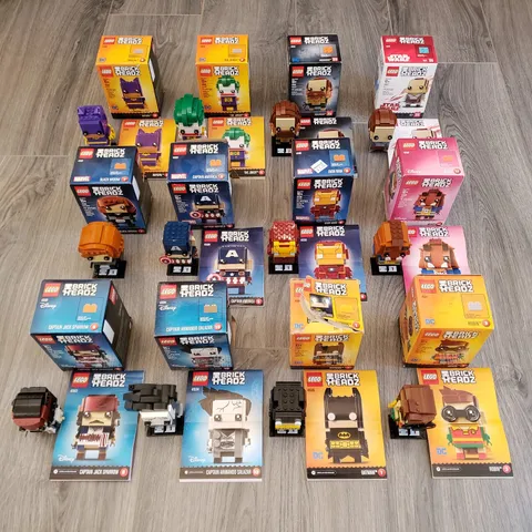 Lego Brick Headz Lot Of 12 Complete/Near Complete Marvel, DC, Disney PLEASE READ