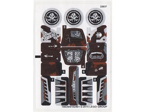 LEGO STICKER SHEET VULTRIX'S SKY SCAVENGER 70228 from set New & Genuine