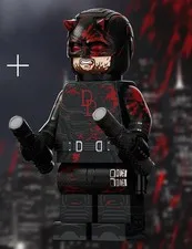 LEGO Marvel Jin Custom Daredevil Born Again Daredevil Black Suit Minifigure NEW