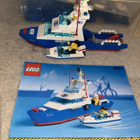 1991 LEGO Town: Coastal Cutter (6353), complete, w/ instructions, Great shape