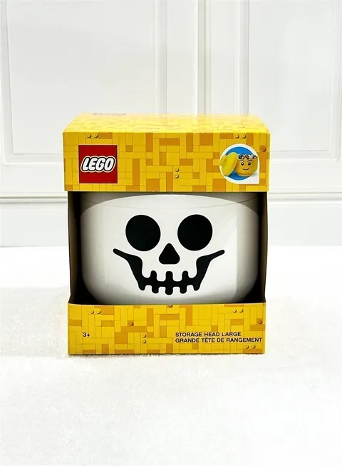LEGO HALLOWEEN SPECIAL EDITION LARGE SKELETON STORAGE HEAD CONTAINER 4032 NEW
