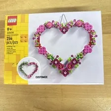 LEGO 40638 Heart Ornament 254pcs Flowers Pink Red Sealed Box - New -Customizable