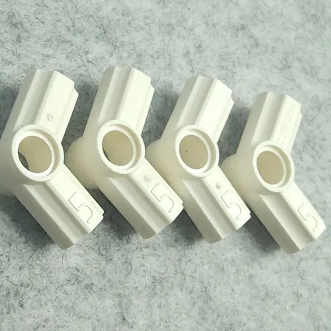 LEGO 32015 Technic Axle Pin Connector Number 5 Angled White x4 Genuine
