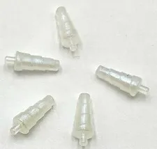 Lego 5 New Satin Trans-Clear Minifigure Spirals Unicorn Horns w/ Small Pin Parts