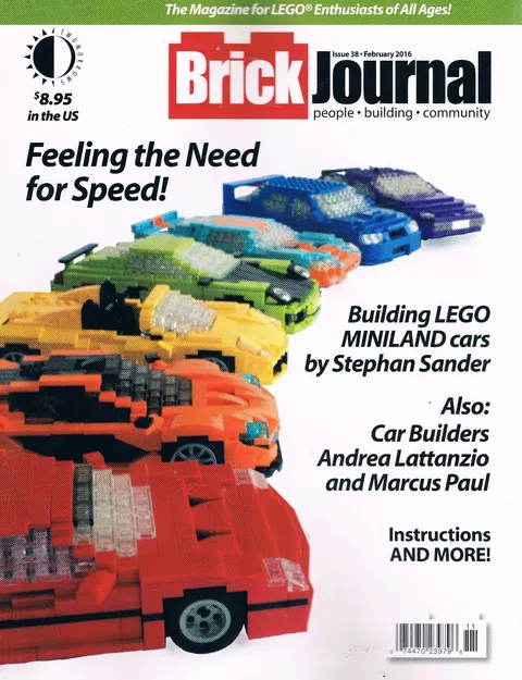 Brickjournal Magazine #38 for Lego Enthusiasts of All Ages TwoMorrows Feb 2016