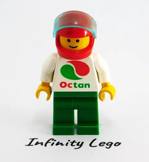 LEGO 1994 Vintage Stunt Copter Pilot Minifigure with Large Octan Logo (6515)