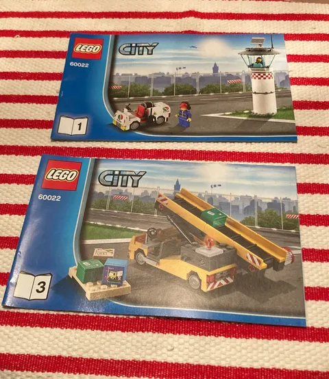 Lego City 60022 Traffic Control Tower & Cargo Ramp  Instruction Books 1 & 3 ONLY