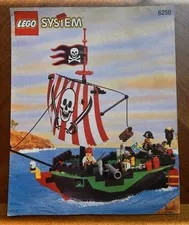 Original LEGO System 6250 Cross Bone Clipper Instruction Manual Pirates 1997