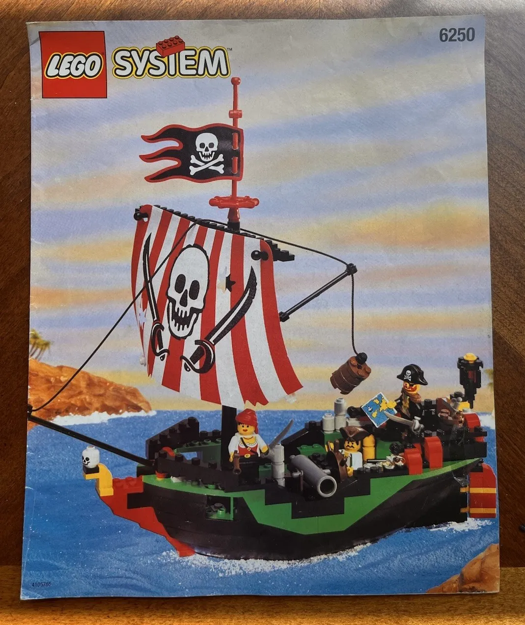 Original LEGO System 6250 Cross Bone Clipper Instruction Manual Pirates 1997