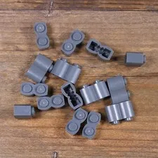 LEGO Dark Bluish Gray Brick Modified 1x2 with Log Profile Part No. 30136 Qty 15