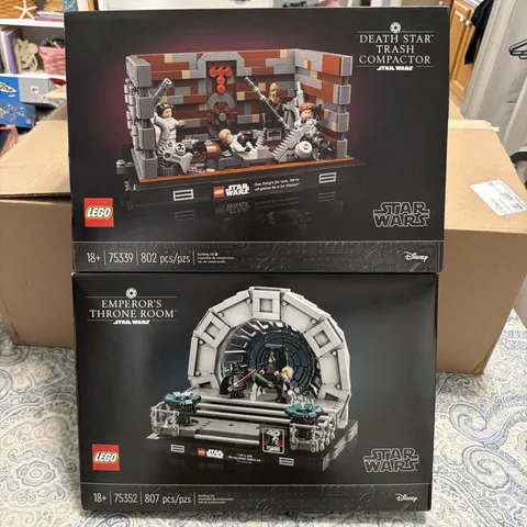 LEGO Star Wars: Emperor's Throne Room and Death Star Trash Compactor both New 