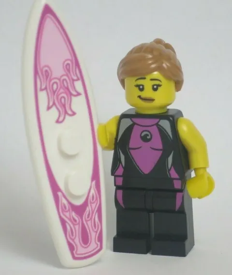 Surfer Girl Series 4 Surf Board Wetsuit Female CMF LEGO® Minifigure Mini Figure
