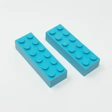 2456 LEGO Parts Brick 2x6 MEDIUM AZURE Azur (2)